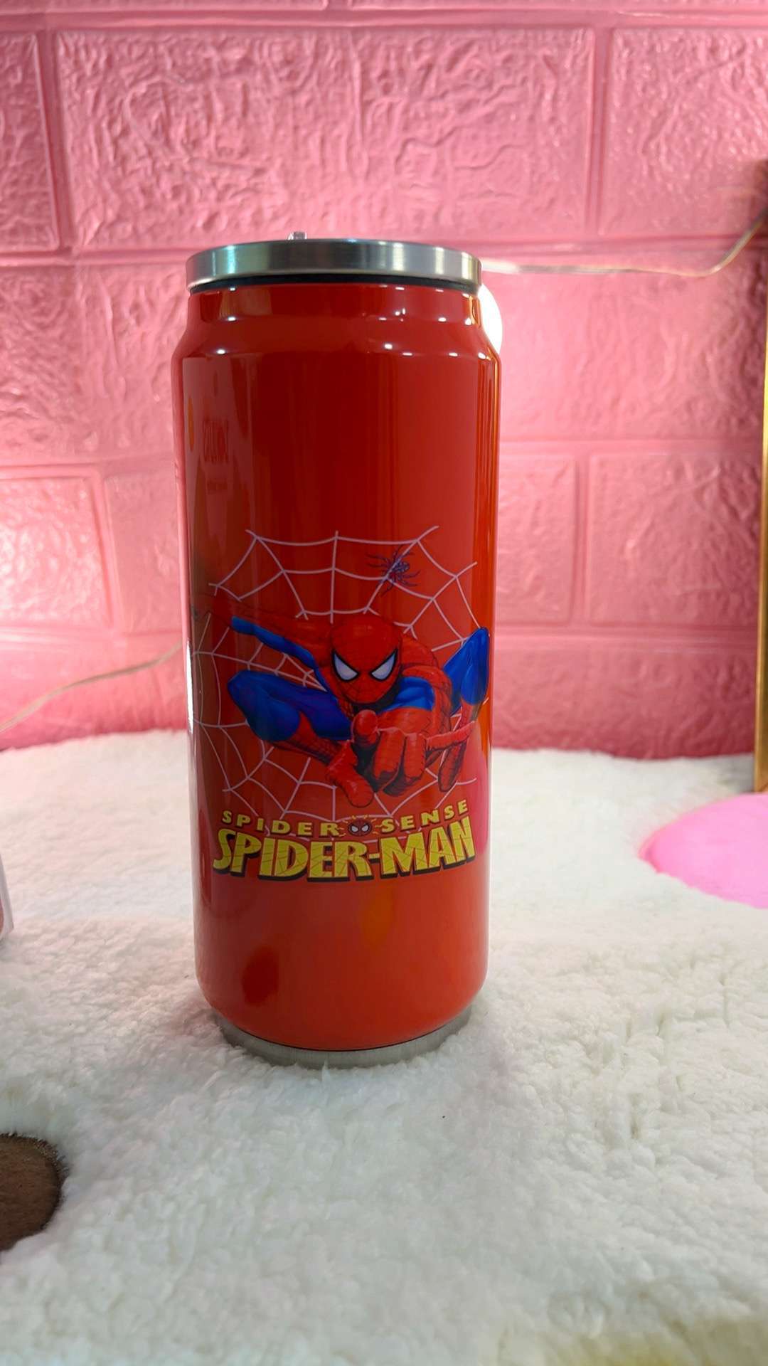 350ml Stainless Steel Cane Style Water Bottle – Insulated Hot & Cold Flask