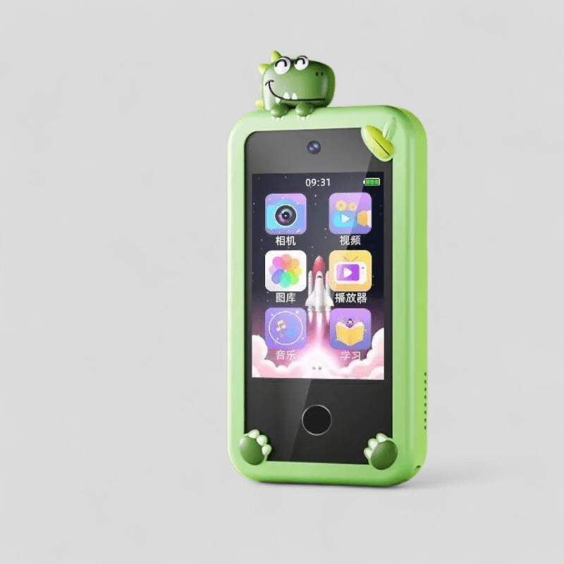 Dinosaur Smartphone Toy with Camera and Educational Games (Green)