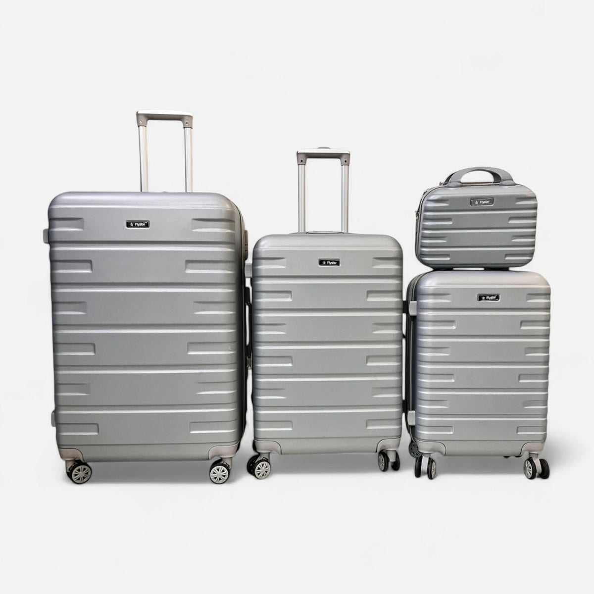 FlyStar Travel Suitcase Fibre Silver