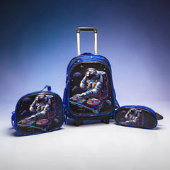 Spaceman School Trolley Bag Set for Grade 1 to 3