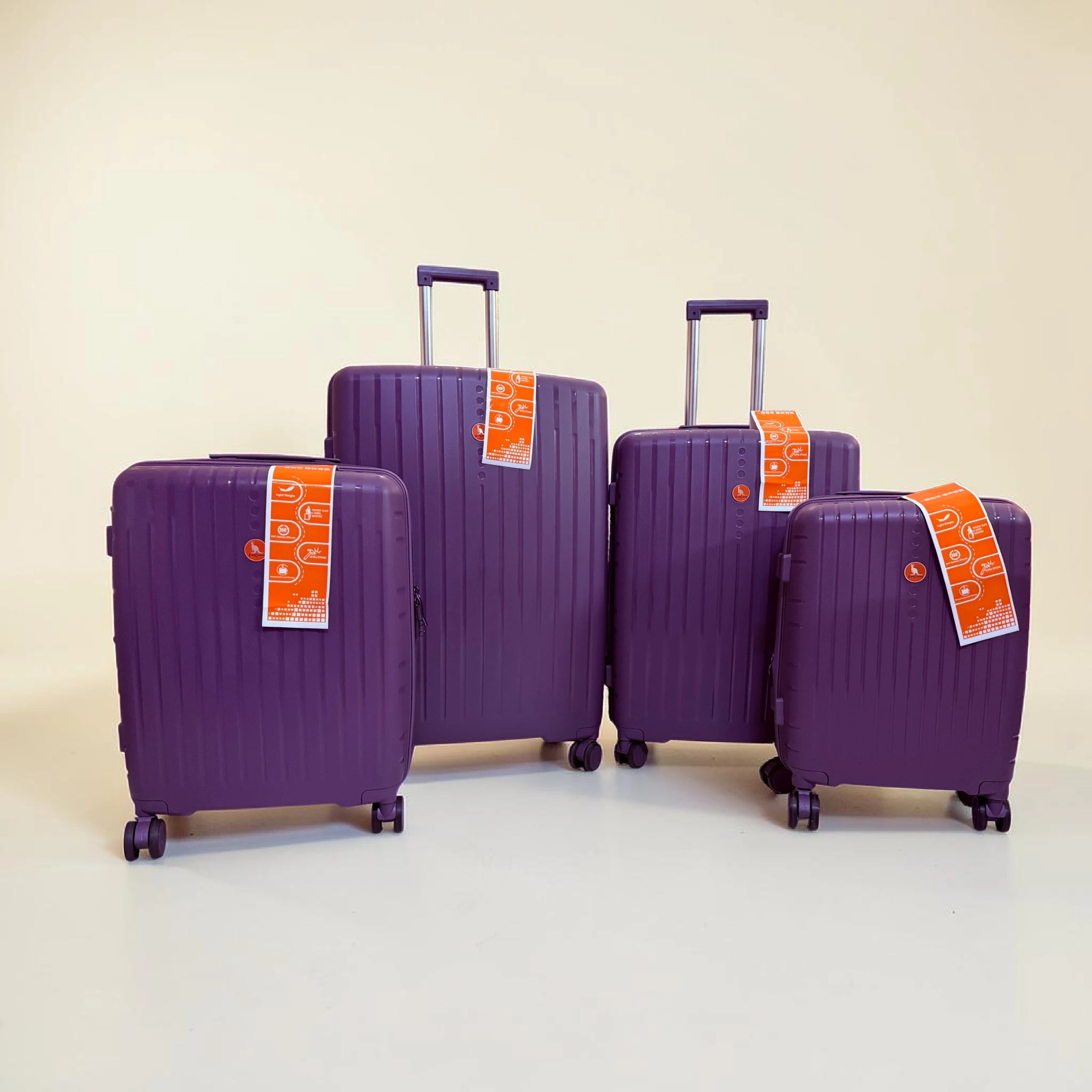 Kangaroo Travel Luggage Suitcase Purple