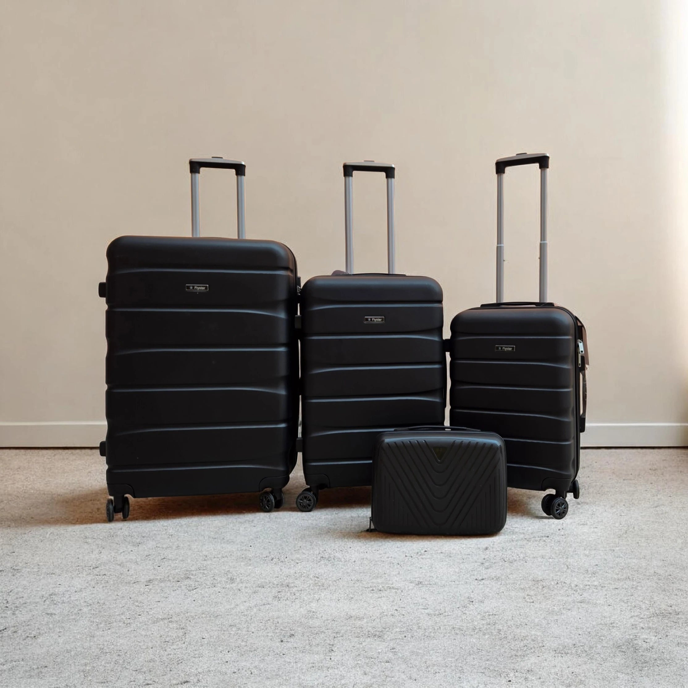 FlyStar Travel Suitcase Fiber BLACk