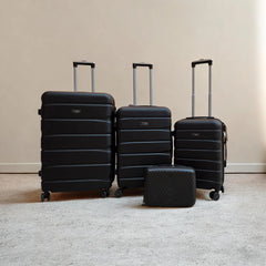 FlyStar Travel Suitcase Fiber BLACk