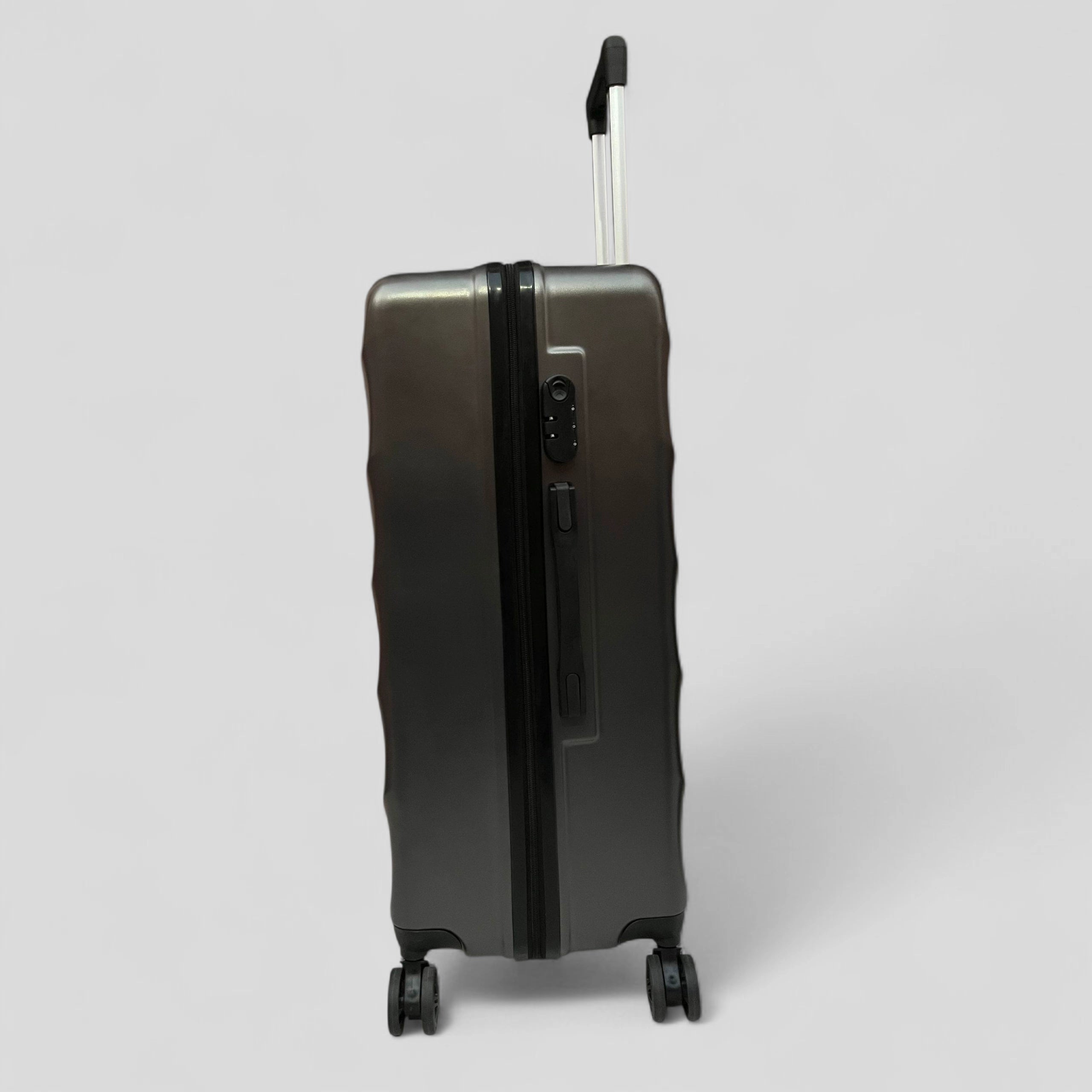 Grey Travel Suitcase Fibre