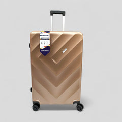 Golden Travel Suitcase Fibre