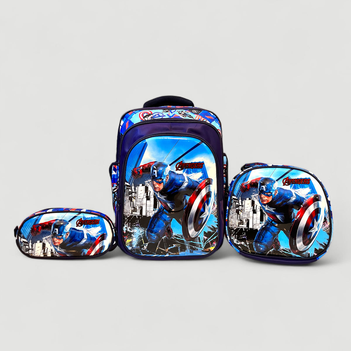 Captain America School Bag Set For Grade 4 to 7 (18"inch)
