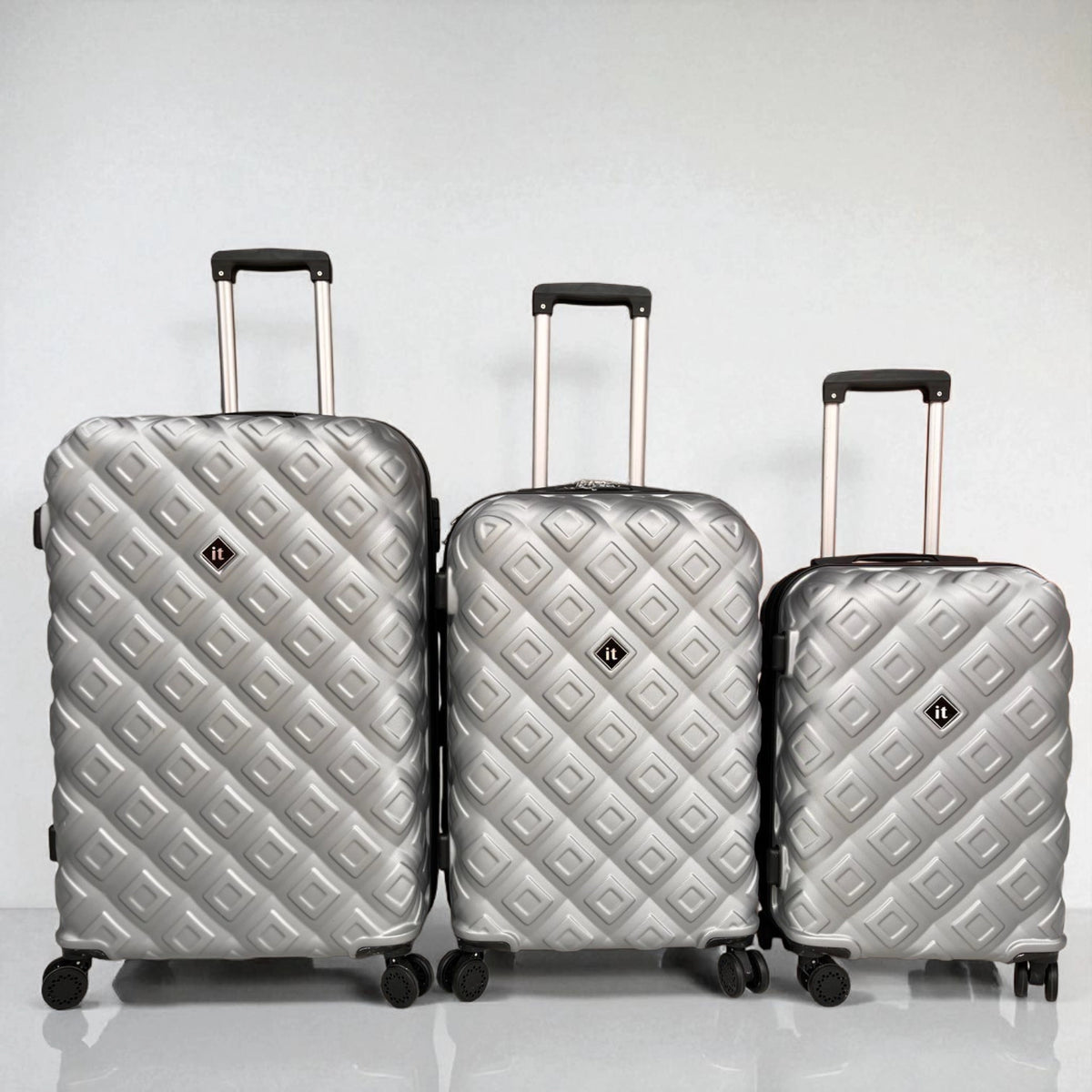 It travel Luggage Suitcase Silver Grey