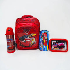 Car Theme School Bag Set For Grade KG to 1