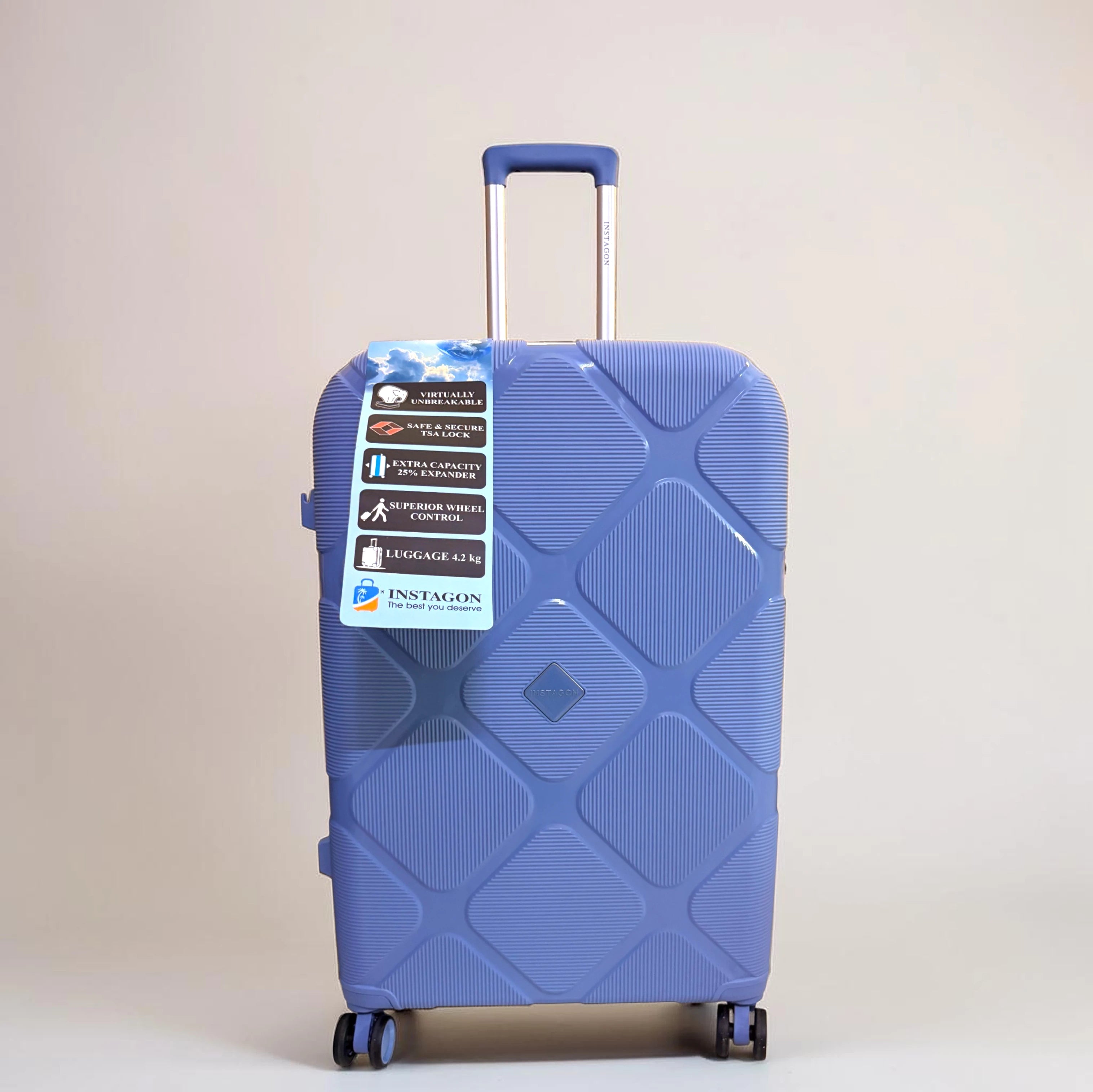 Instagon Luggage Suitcase Blue