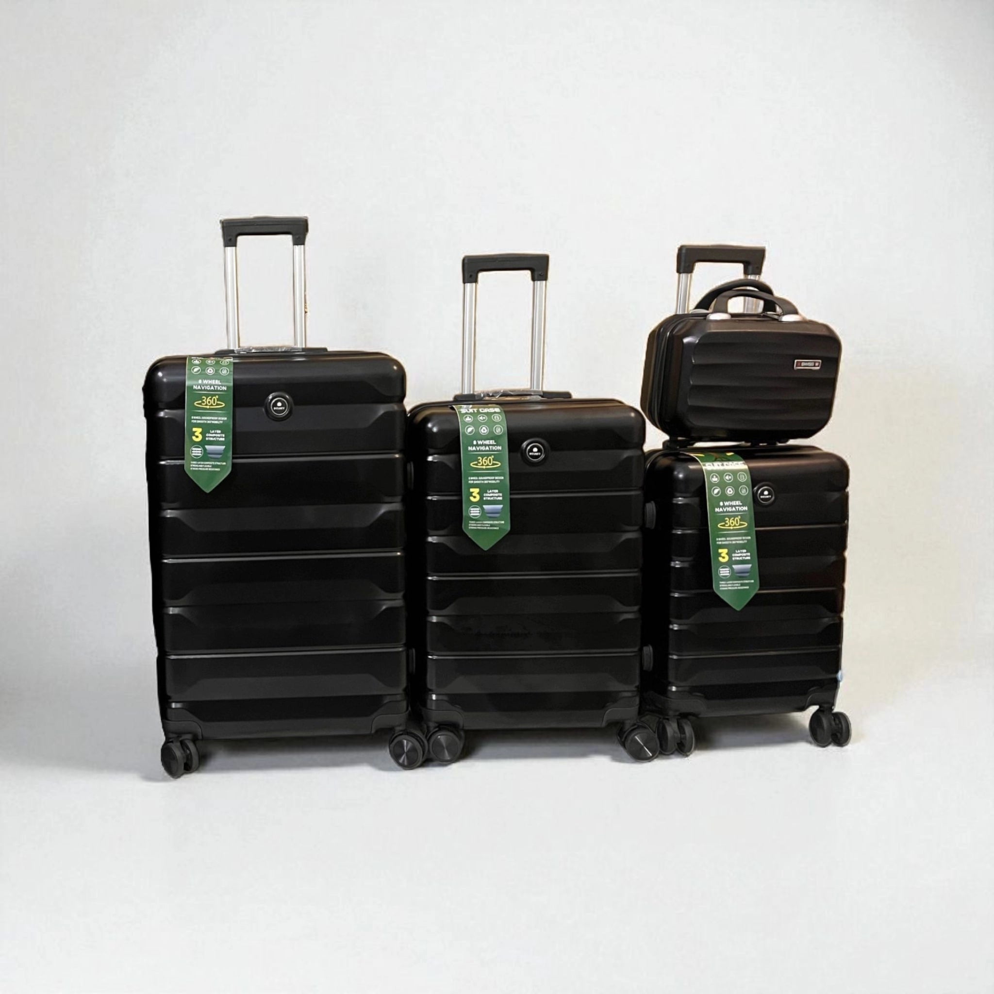 Delseey Travel Suitcase Fibre Black