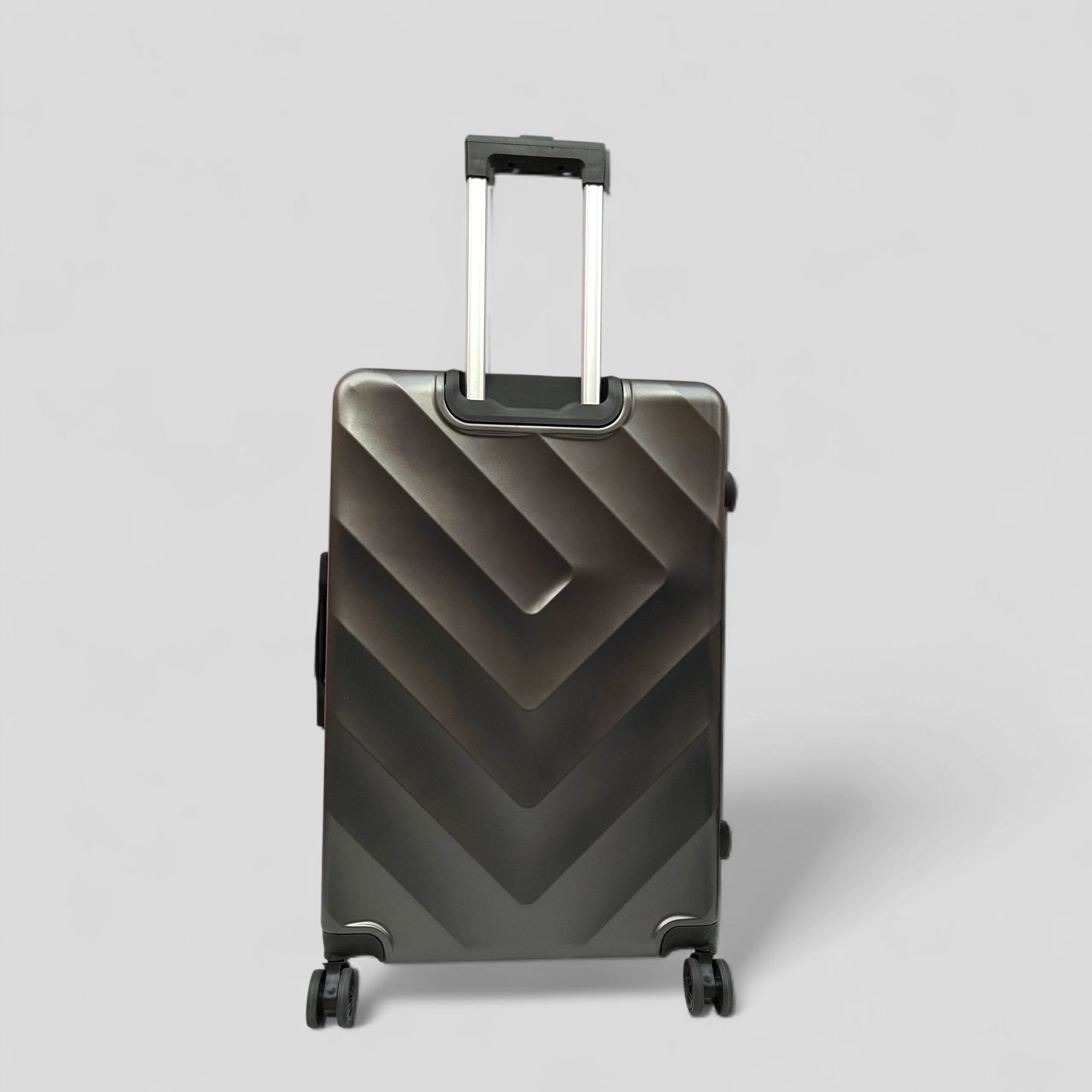 Grey Travel Suitcase Fibre