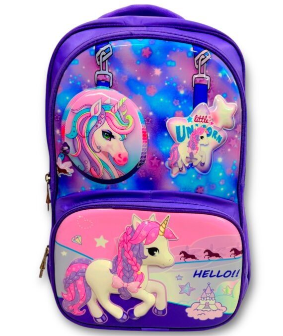 Unicorn School Bag for Grade 3, 4 & 5 (18 inches)