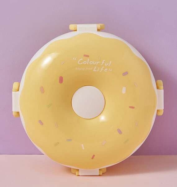 Kids Lunch Box Donut Yellow