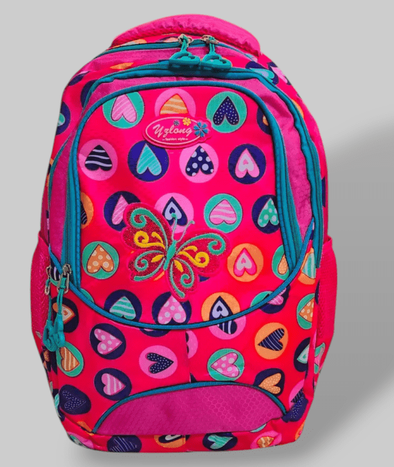 Pink Buttefly School Bag For Grade 2 ,3 & 4