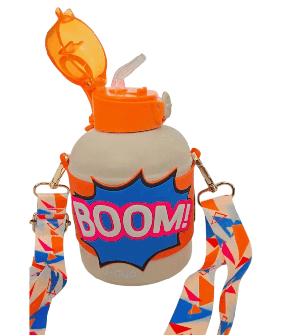 Orange Boom Stainless Steel Water Bottle 520ml