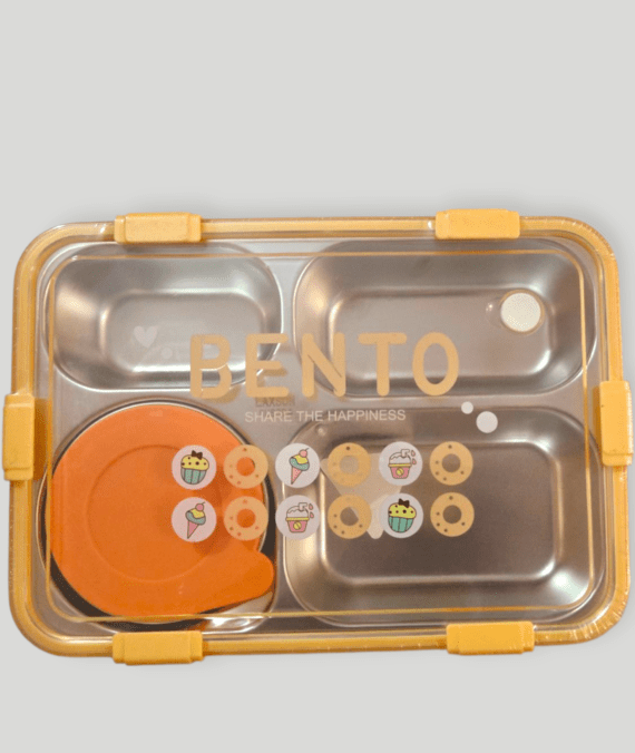 BENTO Stainless Steel Lunch Box 4 Compartments with Soup Cup