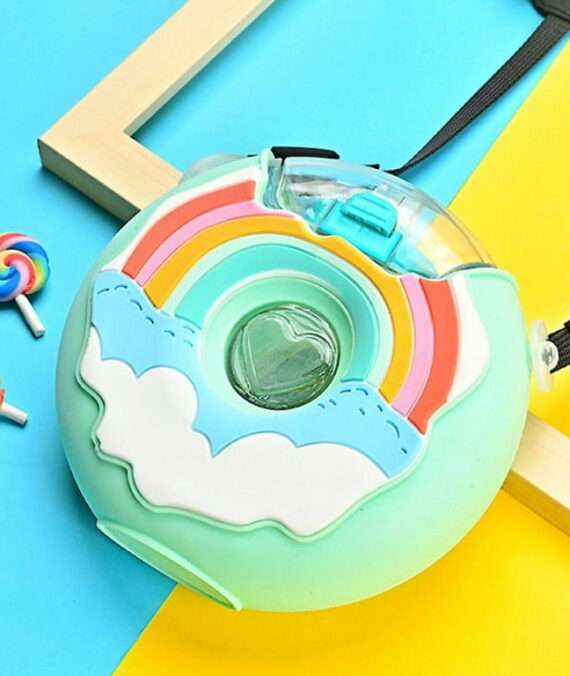 Rainbow Donut Teal – Water Bottle