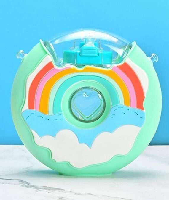 Rainbow Donut Teal – Water Bottle