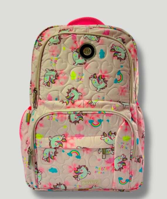 Pink Unicorn School Bag For [Grade 6 to 10 ]
