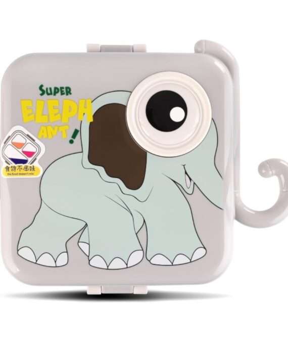 Grey Elephant Designed Stainless Steel Individual Seal Lunch Box