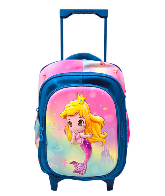 Mermaid School Trolley Bag for Kids Grade 1 & KG