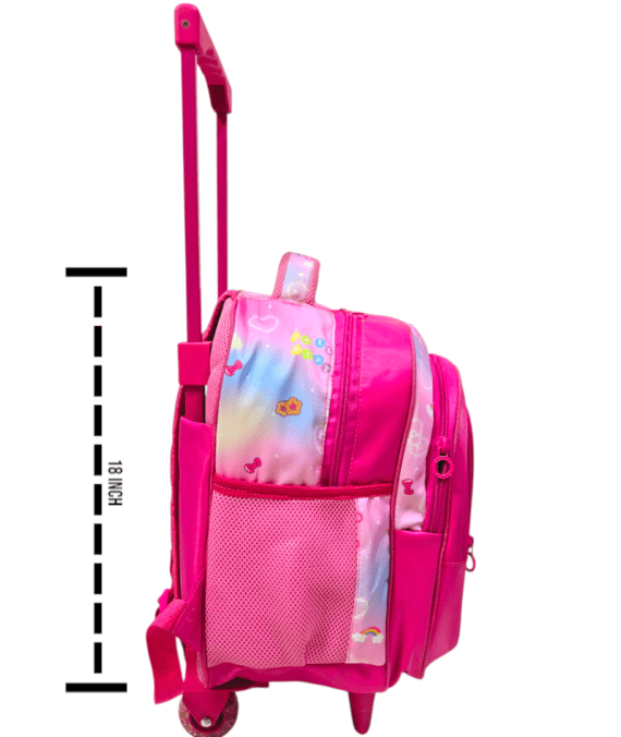 Hello Kitty School Trolley Bag for Kids–Grade 1 & KG