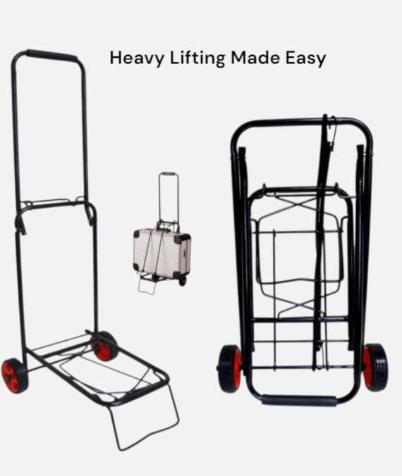 Heavy-Duty Folding Travel Trolley – StrongCart Pro for Water Bottles & Luggage